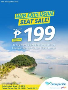 Cebu Pacific Air Hub Seat Sale